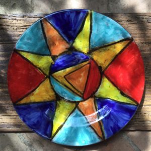 dinner plate colorful star