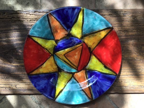 dinner plate colorful star