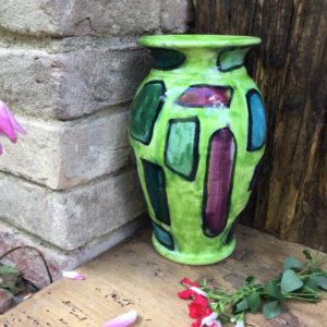 vaso piccolo geometrico verde