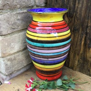 vaso piccolo righine colorate