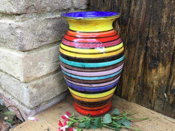 vaso piccolo righine colorate
