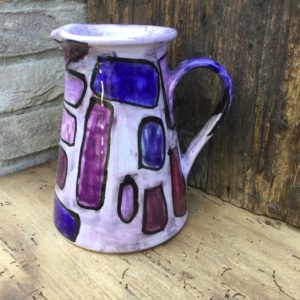 Medium Flared Jug purple squares