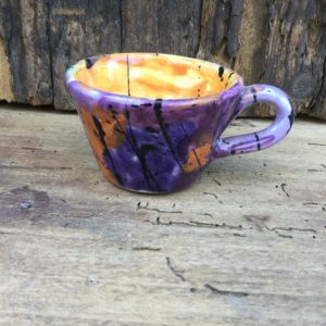 Flared Coffee Cup Purple Dragon Clouds