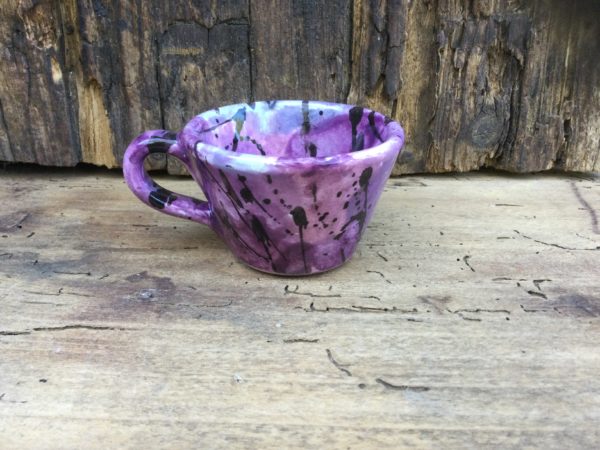 Flared Coffee Cup Purple Pink Dragon Clouds