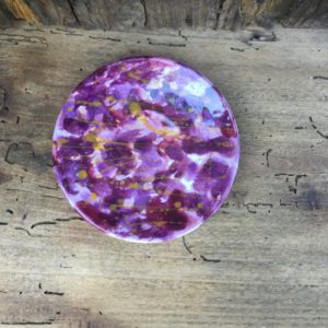 saucer purple fruit salad