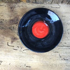 coffee saucer black red